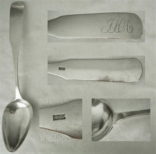 Carson & Hall, Albany c. 1815, Coin Silver Table or Serving Spoon x 2