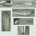 William Gale & Son "Leaf" 1858 Coin Silver Table Serving Spoon