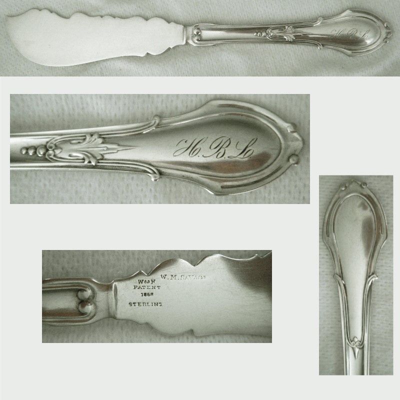 Wood &amp; Hughes 1868 Flat Handle Sterling Silver Master Butter Knife