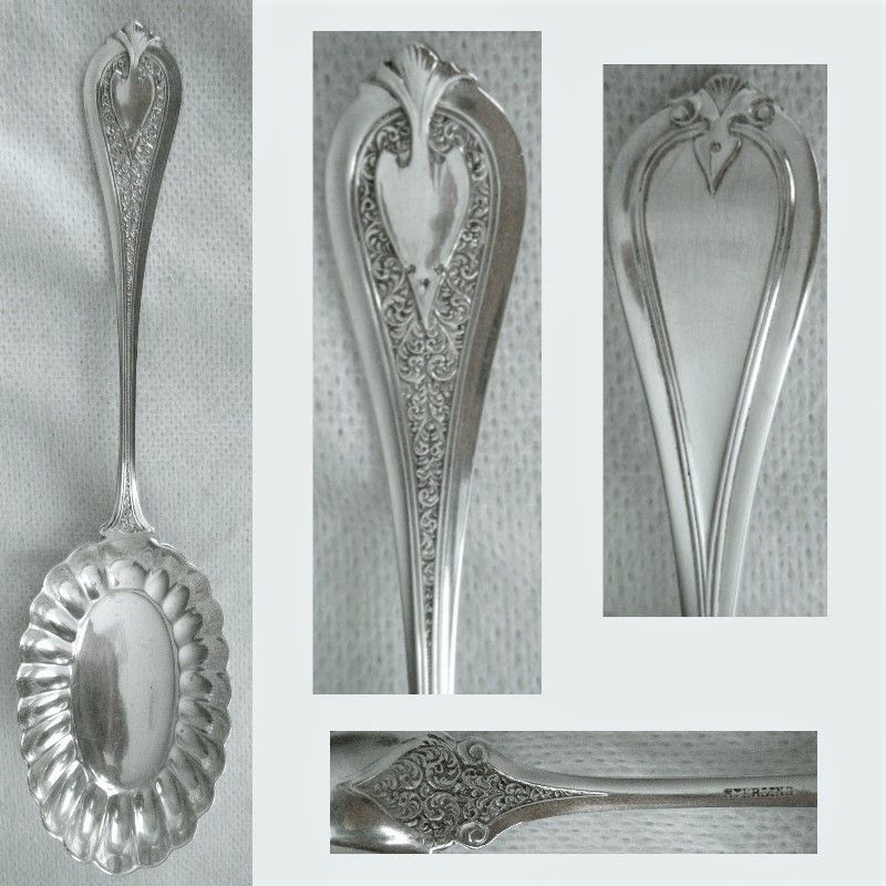 Wendt &quot;Florentine&quot; Fluted Bowl Sterling Silver Serving Spoon