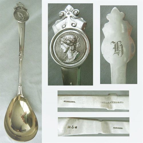 Gorham "Medallion" Immense Sterling Silver Helmet Bowl Soup Ladle