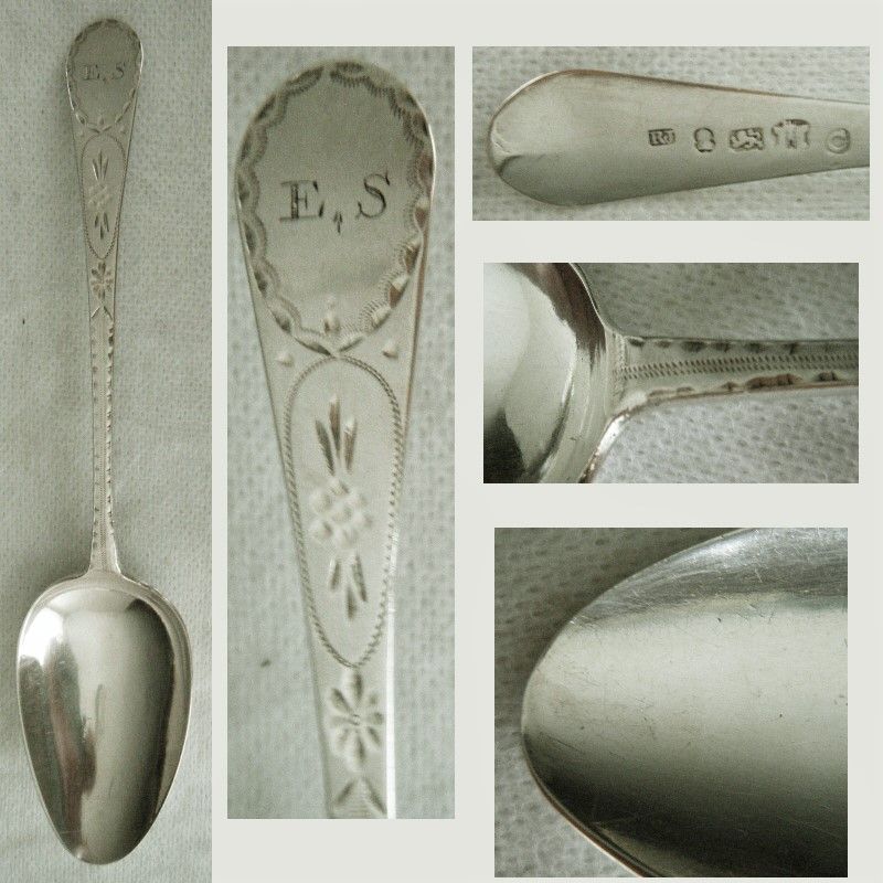 Richard Jenkins, Exeter, England, 1799 Sterling Silver Serving Spoon
