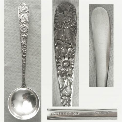 S. Kirk & Son "Repousse" Sterling Silver Cream or Mayonnaise Ladle