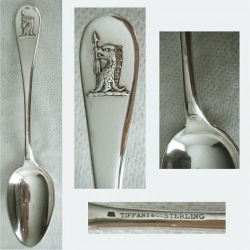 Tiffany "Antique Applied Eagle" Sterling Silver Specialty Teaspoon