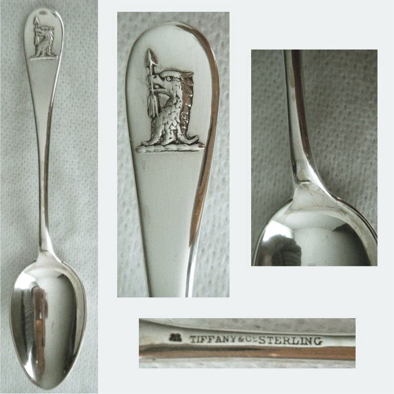 Tiffany &quot;Antique Applied Eagle&quot; Sterling Silver Specialty Teaspoon