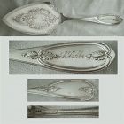Mid 19th Century "Olive" Engraved Blade Coin Silver Pie Server