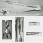 Shreve, Brown & Co., Boston, "Oval Thread" Sterling Silver Large Tongs