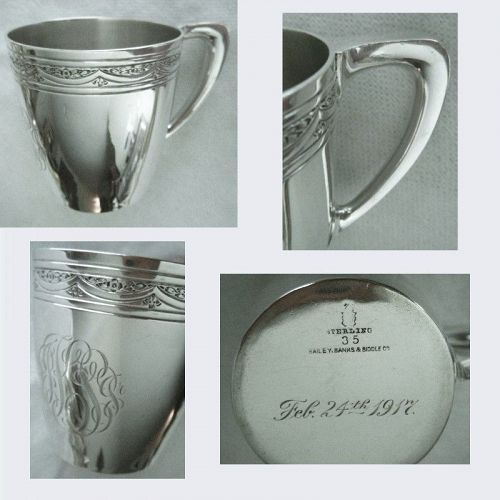 Durgin Early 20th Century Arts & Crafts Sterling Silver Mug