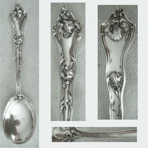 Reed & Barton "Intaglio" (Iris) Nouveau Sterling Silver Sugar Spoon