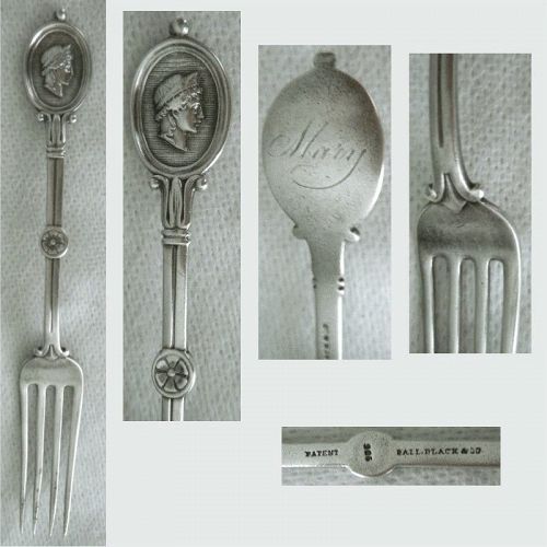 John Wendt "Medallion" Sterling Silver Youth Fork Engraved "Mary"