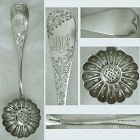 P Fries & Son, Phila., "Antique Engraved" Sterling Silver Sugar Sifter