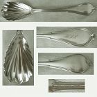 Gorham "Cottage" Coin Silver Preserve Spoon with Shell Bowl