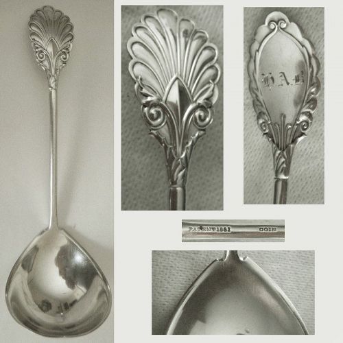 Gorham "Grecian" Coin Silver Large Bowl Gravy Ladle