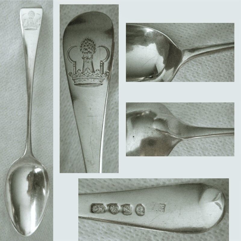 Peter &amp; Ann Bateman 'Old English' Sterling Silver Crested Place Spoon