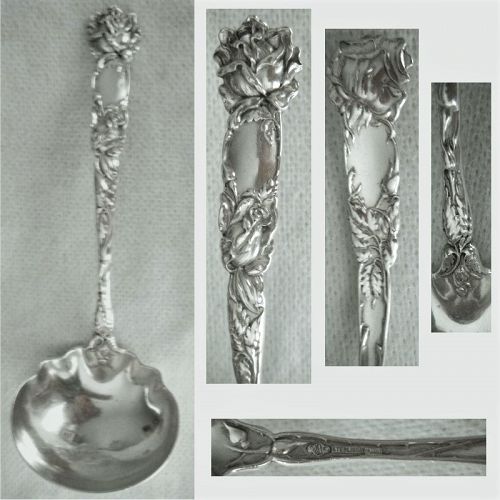 Alvin 'Bridal Rose' Sterling Silver Original Cream or Sauce Ladle