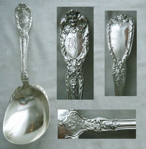 Gorham 'Florentine' Elaborate Large Sterling Silver Serving Spoon