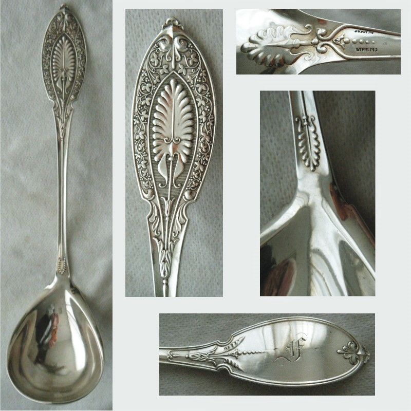 Polhamus 'Princess' 1874 Solid Sterling Silver Oyster or Soup Ladle