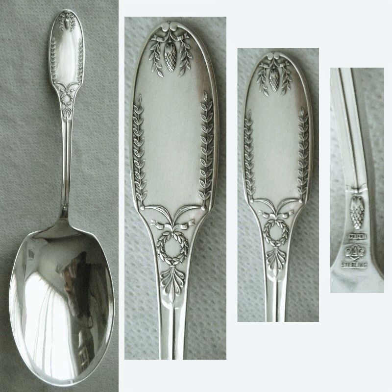 Alvin 'Marie Antoinette' Large Bowl Sterling Silver Serving Spoon