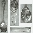 T.C. Garrett, Philadelphia, Shell Bowl Coin Silver Preserve Spoon