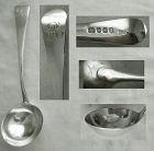 London GS/WF 1793 Georgian 'Old English' Sterling Silver Gravy Ladle