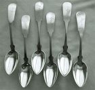 Gorham & Webster Six Matching Choice Period Coin Silver Place Spoons