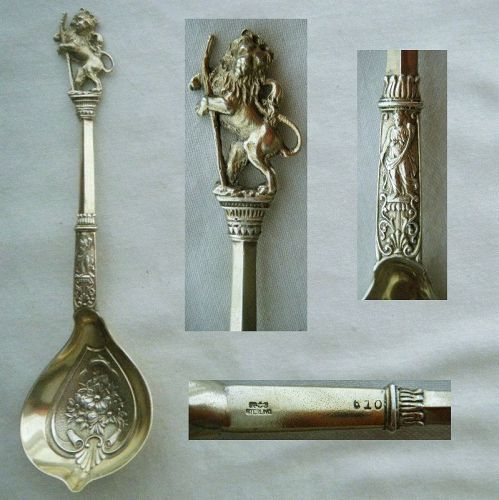 Gorham No. 610 'Rampant Lion' Unusual Confection Spoon