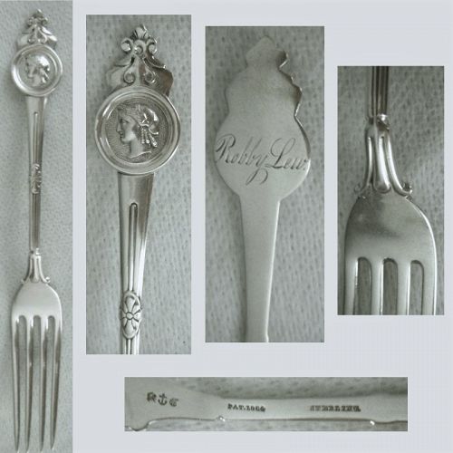 Gorham 'Medallion' Sterling Silver Youth Fork c. 1864