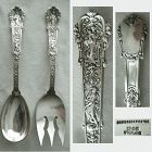 Gorham 'Coligni' Old, Heavy Sterling Silver Serving Fork & Spoon