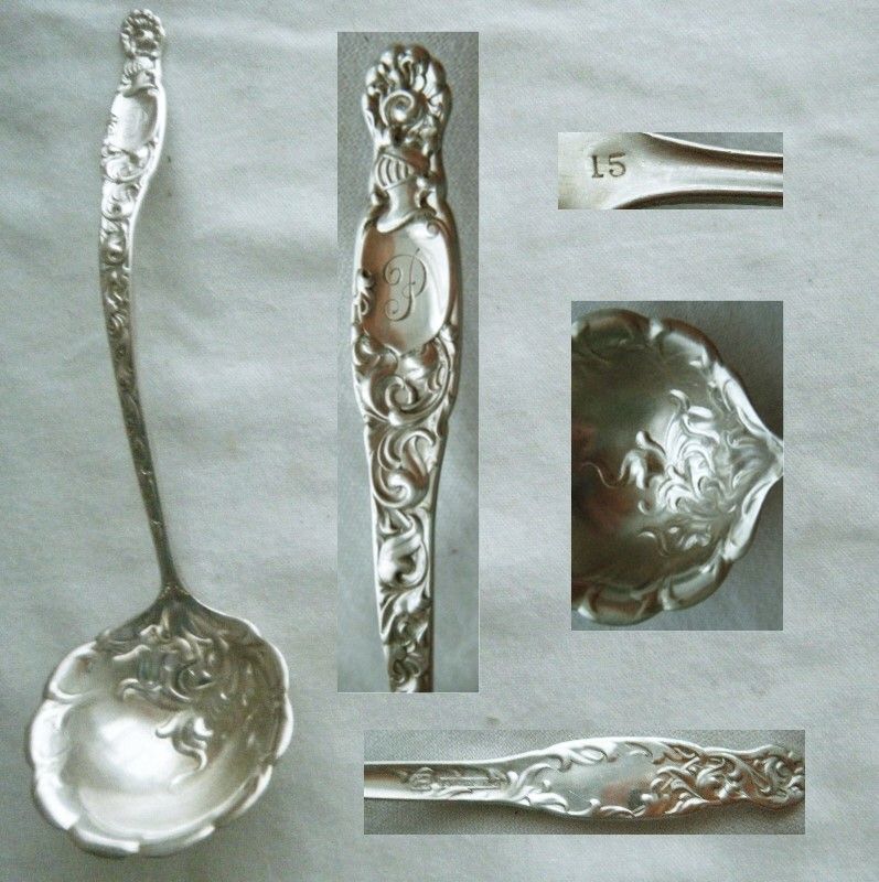 Whiting 'Heraldic' Sterling Silver Cream or Sauce Ladle