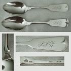 Whiting 'Tipt' Four Edw. J. Zahm, Lancaster PA, Coin Silver Teaspoons