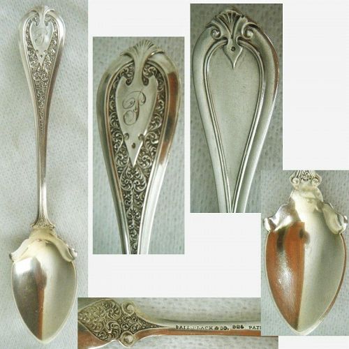 Wendt 'Florentine' Sterling Silver Citrus or Ice Cream Spoon x 3