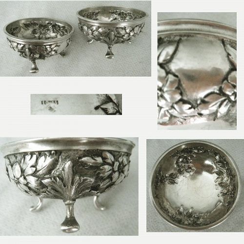 Baltimore  'Repousse'10.15 Standard Silver Pair Master Salts