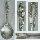 Gorham 'No. 148' Large Art Nouveau Cast Sterling Silver Serving Spoon