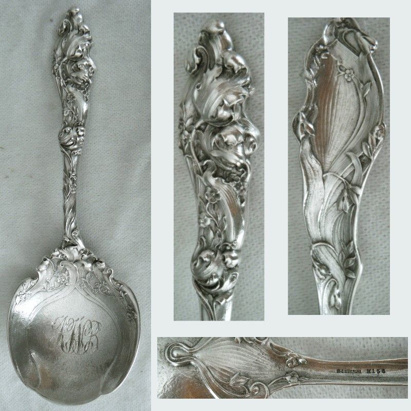 NUREMBERG SOUVENIR SPOON GORHAM .925 STERLING SILVER FIGURAL girl selling with cat