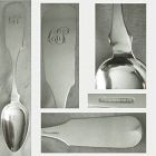 James Guthre, Wilmington DE, c. 1830 Coin Silver Table Serving Spoon