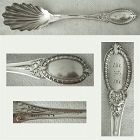 Tiffany (HH) 'Mask' Sterling Silver Sugar Spoon with Shell Bowl