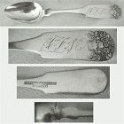 Benedict & Scudder, NYC, 'Basket of Flowers' Coin Silver Teaspoon