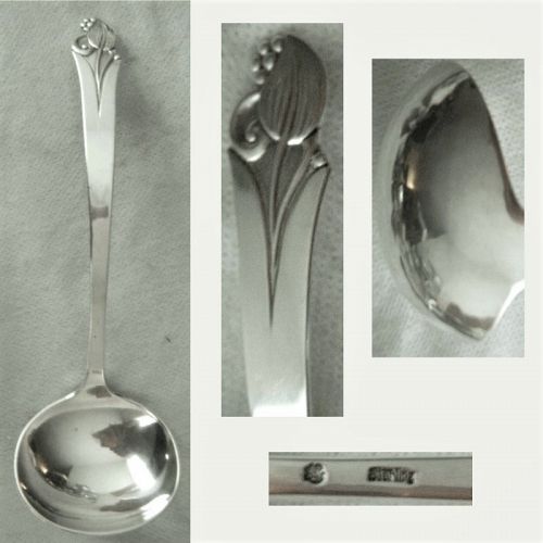 Frank Smith 'Woodlily' Rare Version Sterling Silver Gravy Ladle