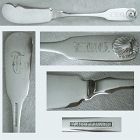 F. Hoffmann, Phila., 'Shell' Large Coin Silver Master Butter Knife