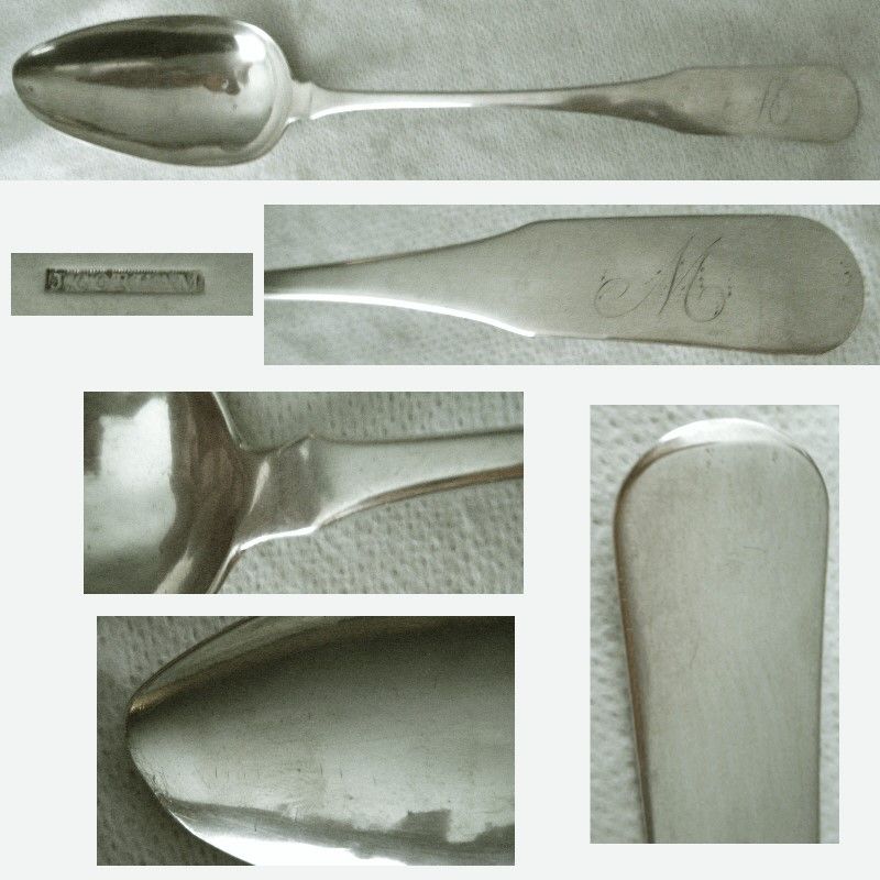 John Gorham, New Haven, Connecticut, c. 1815 Coin Silver Serving Spoon