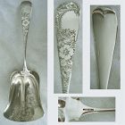 Immense Bright Cut c. 1880 Sterling Silver Shovel Server