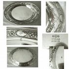 Gorham Chased 'Wedgwood' Design Sterling Silver Small Oval Tray