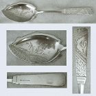 Seymour 'Square Handle Engraved' Aesthetic Sterling Silver Jelly Knife