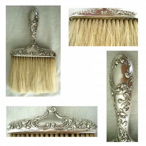 Gorham Sterling Handle 'Floral & Scroll' 1898 Bonnet Brush