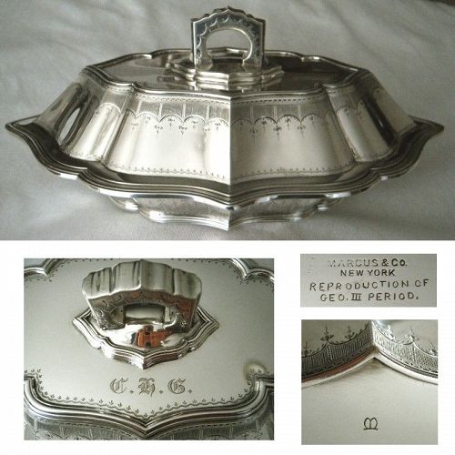 Marcus & Co. 'George III' Heavy Sterling Silver Covered Entree Dish