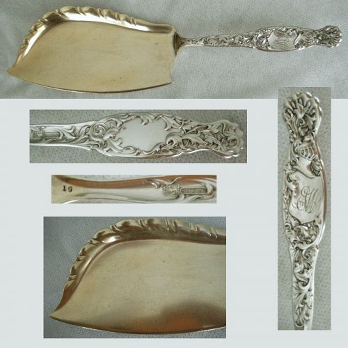 Whiting 'Heraldic' Solid Sterling Silver Ice Cream Knife or Server