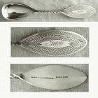 J.E. Caldwell 'Engraved Twist Handle' Pure Coin Silver Jelly Spoon