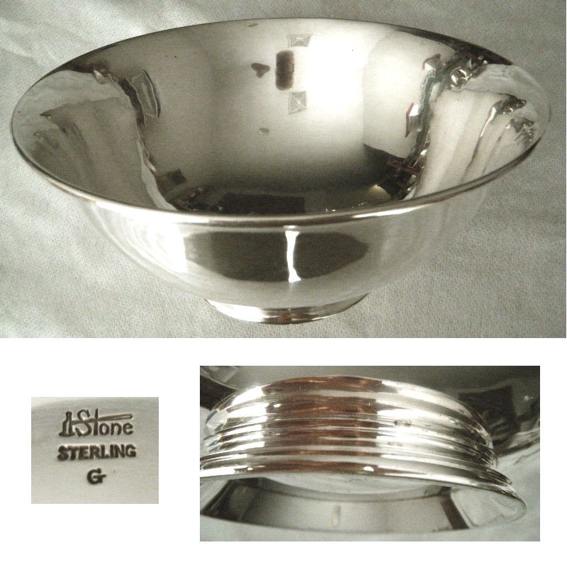 Arthur Stone Arts &amp; Crafts 7 1/4&quot; Diameter Sterling Silver Revere Bowl
