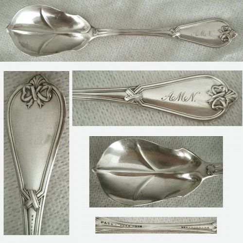 Durgin 'Bridal' aka 'Bow' Pure Coin Silver Sugar Spoon