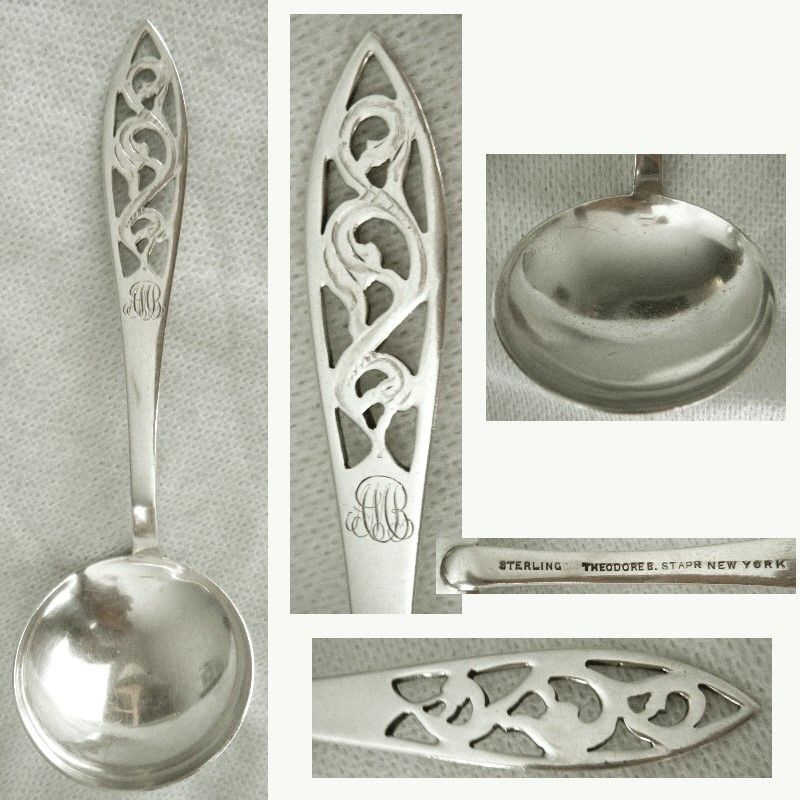 Theo. B. Starr Arts &amp; Crafts Reticulated Sterling Silver Sauce Ladle